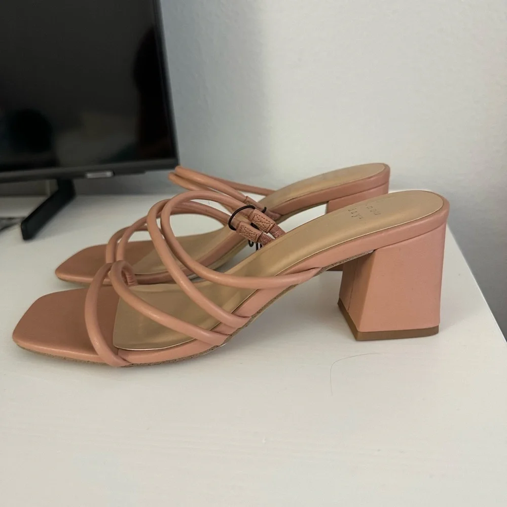A New Day Women’s Blakely Mule Heels in Nude Size 8 - Picture 7 of 9